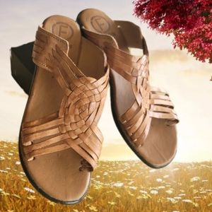 NEW Handmade Mexican Leather Open Toe Huarache sandals by FLAVIO ORTE Size 9🌿